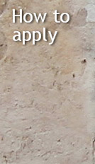 'How to apply' heading (weathered plaster)
